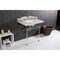 Kingston Brass 30 Carrara Marble Console Sink with Acrylic Legs, Marble WhiteBrushed Brass LMS3030MASQ7 - alternate 6